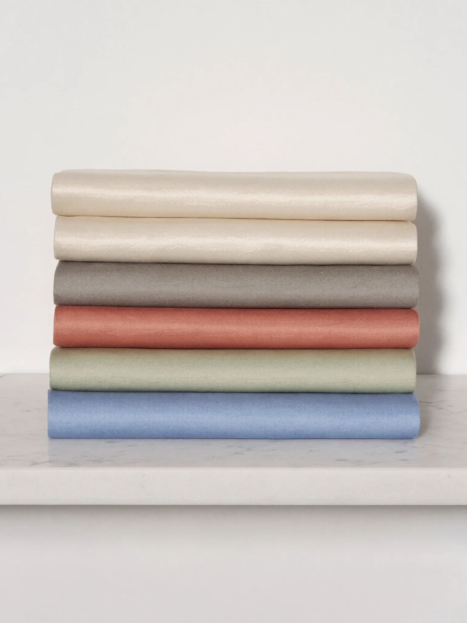 Folded silk squares